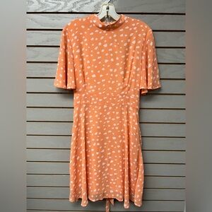 Peach Polka Dot Dress